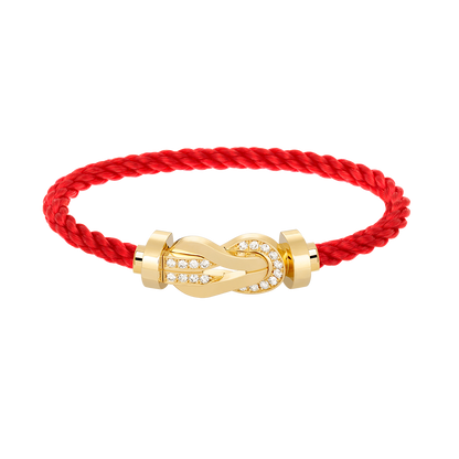 [Everoly JW]CHANCE LARGE 8 FIGURE BUCKLE HALF DIAMOND BRACELET GOLD