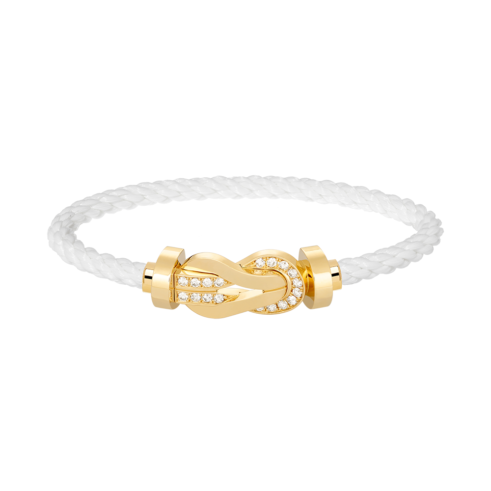 [Everoly JW]CHANCE LARGE 8 FIGURE BUCKLE HALF DIAMOND BRACELET GOLD