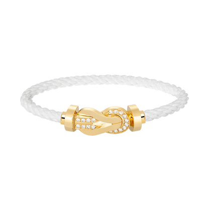 [Everoly JW]CHANCE LARGE 8 FIGURE BUCKLE HALF DIAMOND BRACELET GOLD