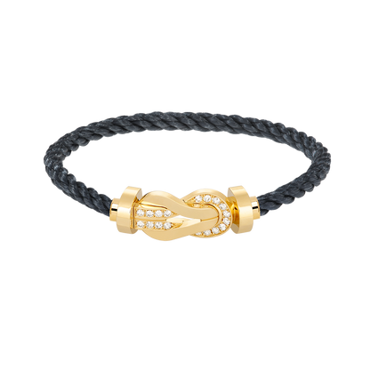 [Everoly JW]CHANCE LARGE 8 FIGURE BUCKLE HALF DIAMOND BRACELET GOLD