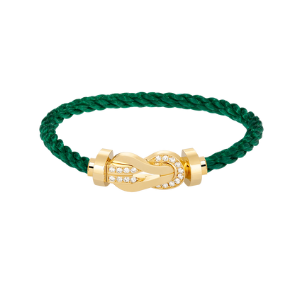 [Everoly JW]CHANCE LARGE 8 FIGURE BUCKLE HALF DIAMOND BRACELET GOLD