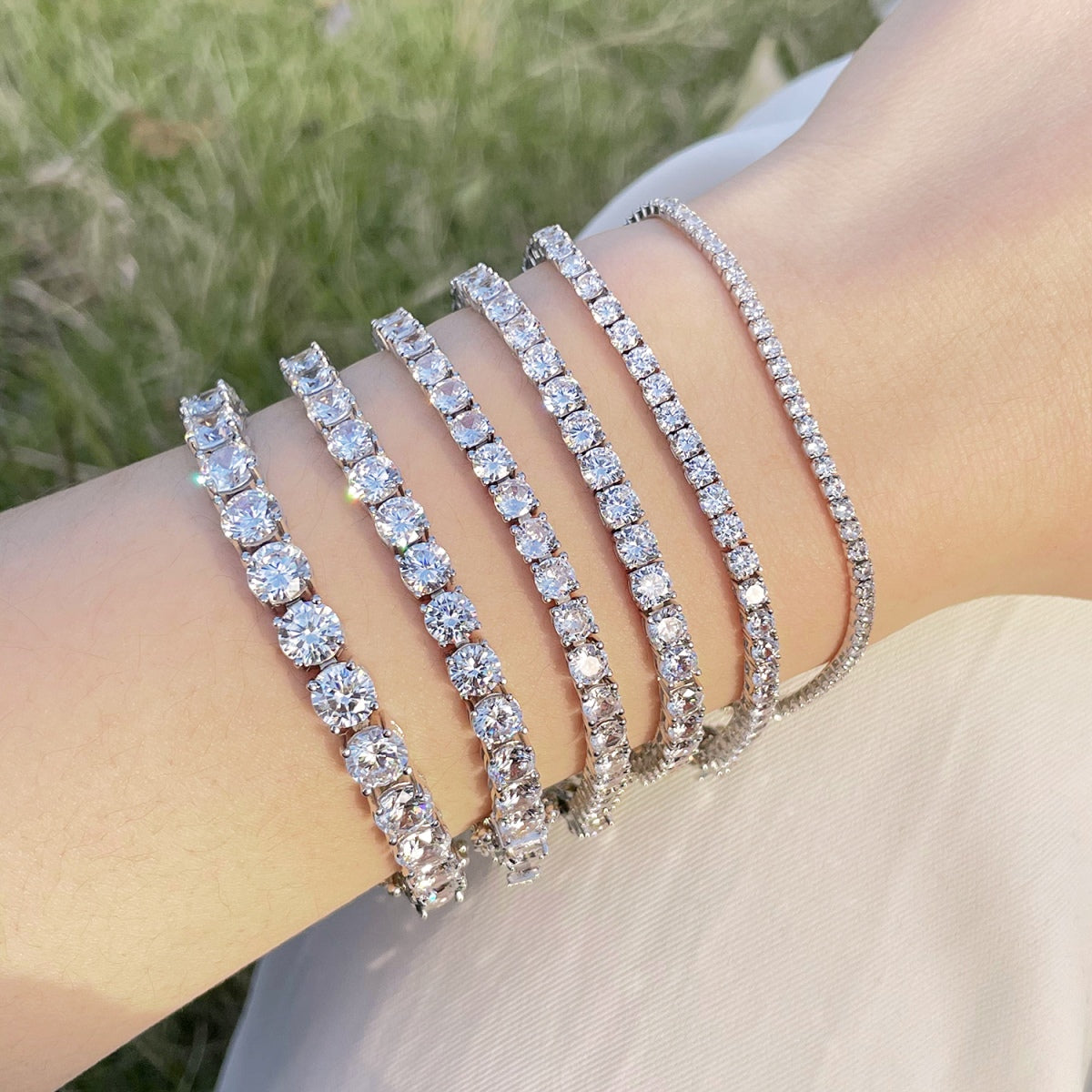 [Everoly JW]0.75 Carat Dazzling Round Cut Wedding Bracelet