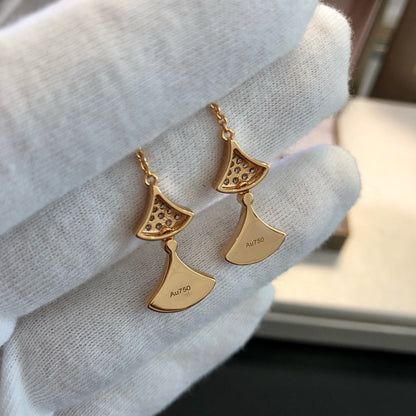 [Everoly JW]DREAM EARRINGS 3 MOTIFS DIAMOND MOP PINK GOLD
