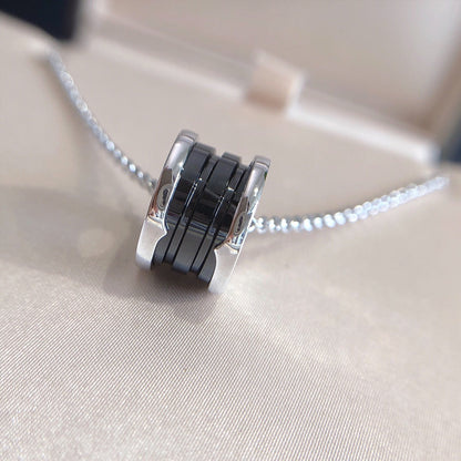 [Everoly JW]ZERO 1 BLACK CERAMIC SILVER NECKLACE