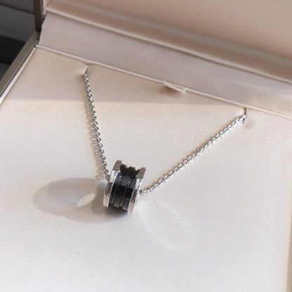[Everoly JW]ZERO 1 BLACK CERAMIC SILVER NECKLACE