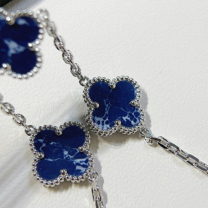 [Everoly JW]CLOVER 5 MOTIF PIETERSITE SILVER BRACELET