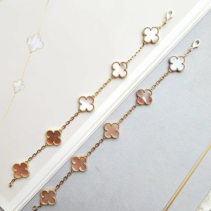 [Everoly JW]CLOVER 5 PINK MOP BRACELET