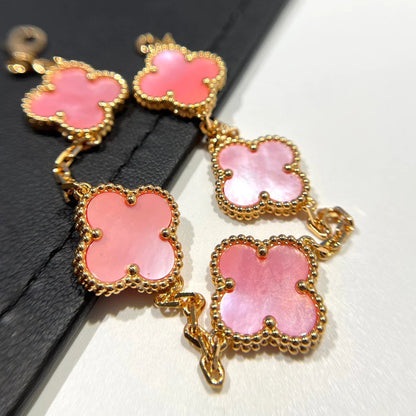 [Everoly JW]CLOVER 5 PINK MOP BRACELET
