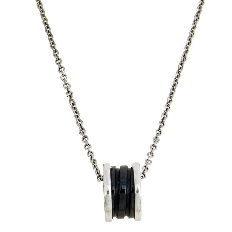 [Everoly JW]ZERO 1 BLACK CERAMIC SILVER NECKLACE